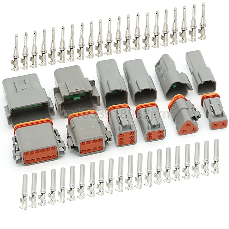 1 conjunto dt à prova dwaterproof água conector automotivo plug kit DT06-2S/DT04-2P 3p 4p 6p 8p 12p macho fêmea tomada para automóvel 22-16awg